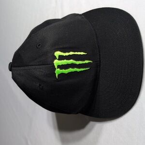 Monster Embroidered  Black Green Hat